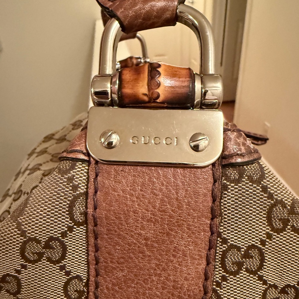Gucci Brown Monogram Hobo Bag - Picture 3 of 13